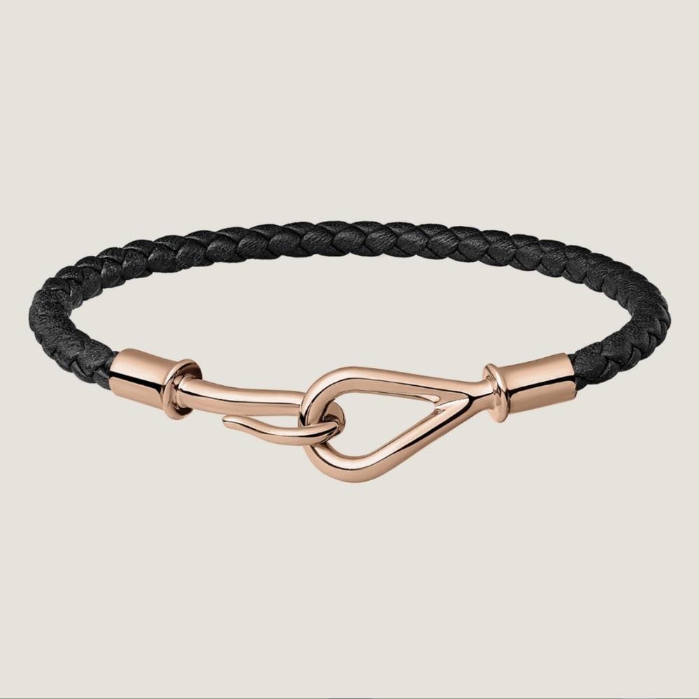 Hermes Jumbo bracelet black noir rose gold RGHW